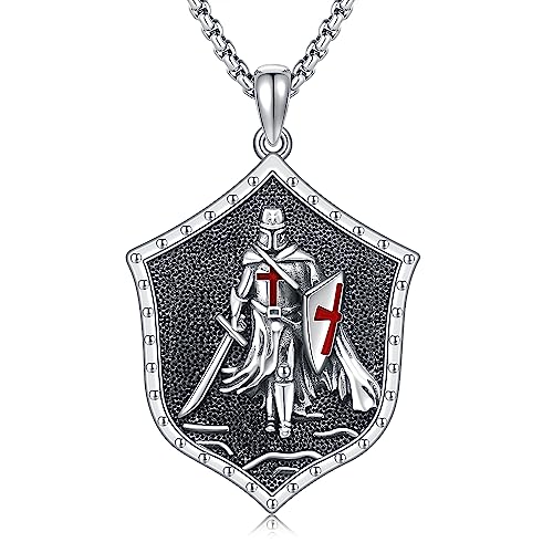 925 Sterling Silver Patron Saint Medal Amulet Pendant Necklace Protection Catholic Faith Jewelry Gifts for Men Women
