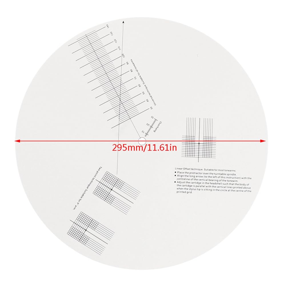 Piastra di Calibrazione in Vinile LP Anti-Scivolo per Distanza dello Strumento di Regolazione del Giradischi