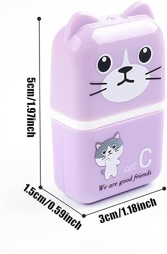 Miniatura 3 de 10 borradores coloridos y divertidos con diseño de animales de dibujos animados con rodillo de limpieza, bonitos borradores de animales, fáciles de