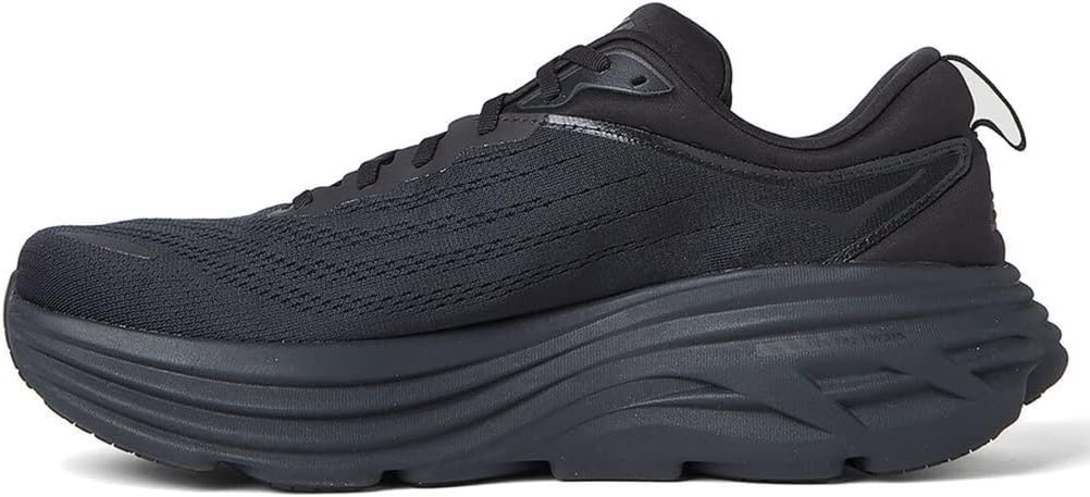Hoka Women's Bondi 8 Sneaker, Black/Black, 7 Wide