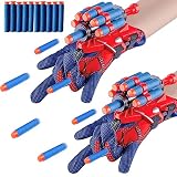 LIDEYE Hero Launcher Handschuh, 2 Set Held Launcher, Spider Hero Handschuhe, Handgelenk Spielzeug Set, Spiderman Spielzeug Handschuh, Lustiges Lernspielzeug Kostüm Requisiten für Kinder