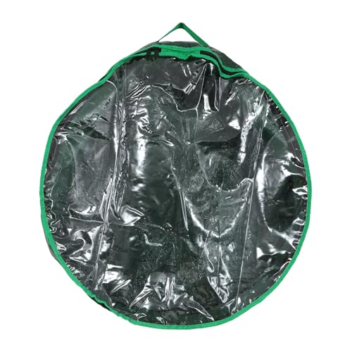 Holibanna 1pc Christmas Wreath Storage Bag Container with Clear Window Design for Holiday Decorations for Storing Wreaths and Garlands