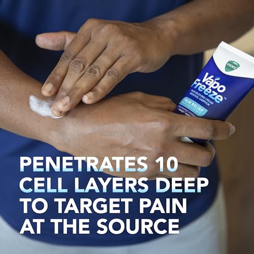Image of Vicks VapoFreeze Topical Pain Cream 3.0oz, Maximum Strength Menthol+ for Muscle, Joint, Knee, Back Pain Relief, Cream for Pain Relief, Topical Pain Relief (Pack of 12)