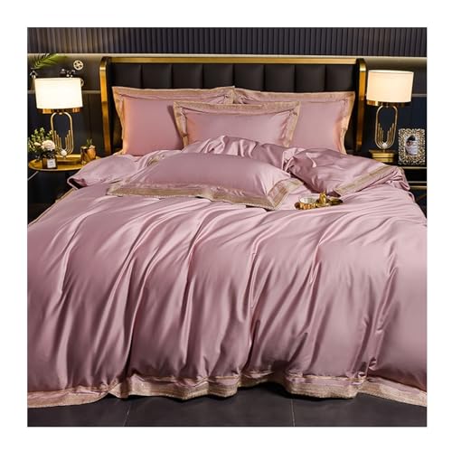 Parure de lit en coton égyptien rose pour un confort luxueux et doux - 2