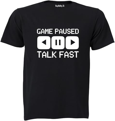 Unisex Game Paused - Talk Fast - Kids T-Shirt