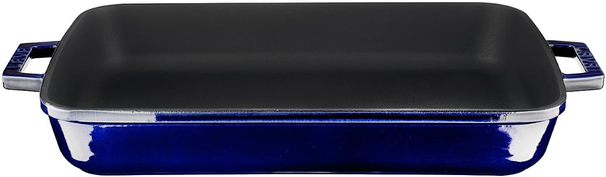 Lava Metal Premium Series - Cast Roast and Oven Tray, Rectangular, 26x40 cm, Majolic Blue