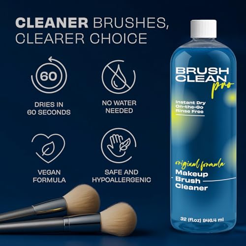 Original Makeup Brush Cleaner - Professional Cleanser for Makeup Brushes - Quick-Drying, Rinse-Free Formula - Removes Stubborn Waterproof Make Up, 32 oz - image 3