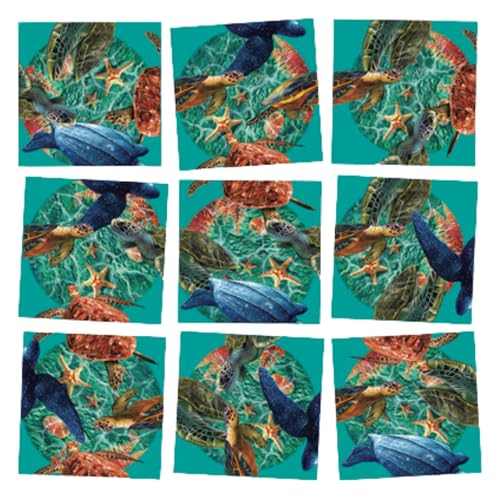 Scramble Squares -Sea Turtles -9 Piece Challenging Puzzle - Ultimate Brain Teaser and Mind Game for Children & Adults-Boosts Cognition and Problem Solving Skills