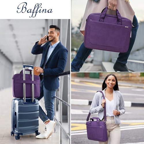 Bolsa de hombro para portátil BAFFINA elegante maletín unisex adulto de 43,18 cm 2
