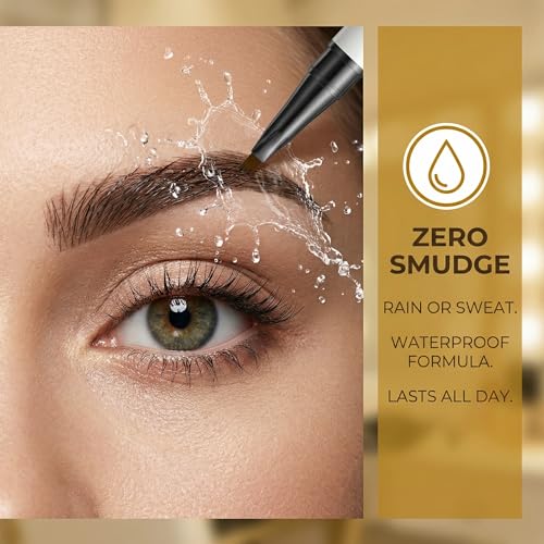 YeMoMo 4-Claw Liquid Eyebrow Pencil, 6 Colors, Waterproof Natural Looking Microblading Effect, Professional Makeup Tool with Fine Tip (2#Dark Coffee)