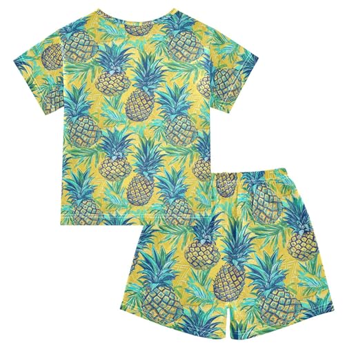 Pineapple Fruit Pajama Set Pajamas Sleepwear Nightwear Loungewear Clothes Set B04043112