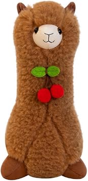OUKEYI 13.7 /35cm Alpaca Plush Toy, Llama Stuffed Animal Momo alpaca plush toy Alpaca Plush Doll Gift for Girls Birthday Wedding Home Decor (brown)