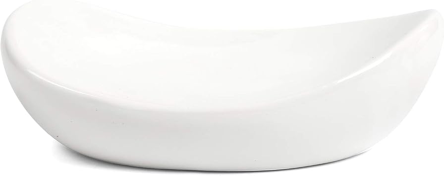 Ceramic Soap Dish Holder, for Bathroom,Tub and Kitchen SinkWhite