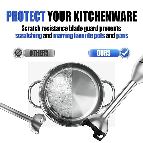 Compare POSWEENR Immersion Blender, Scratch Resistant Hand Blender, 9