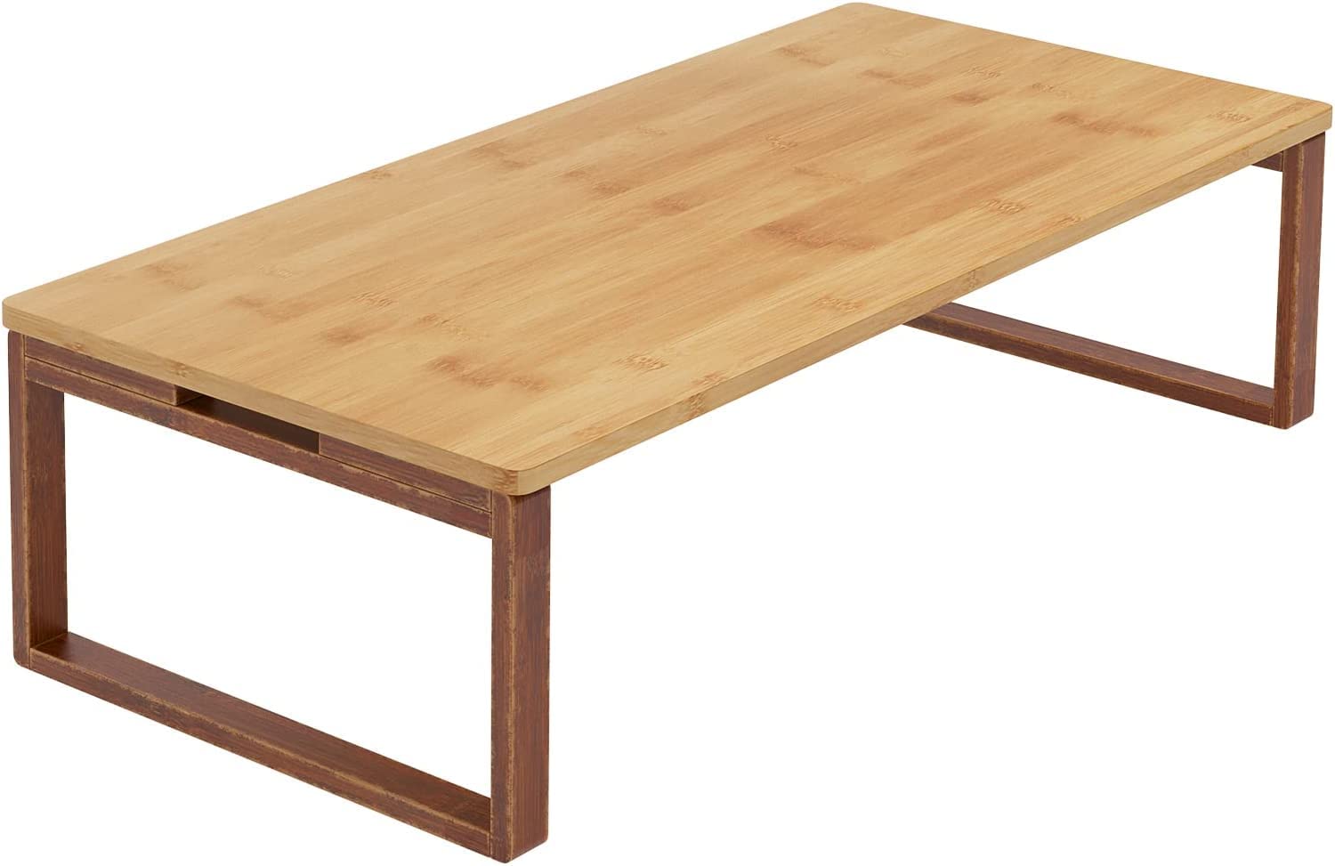 SogesHome mesa Auxiliar de bambú Plegable Mesa de café y té Zen de suelo Mesa de tatami Bahía Retro para Sala de Estar y Dormitorio Patas plegables con piñas