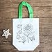 Produktbild Mxeco DIY Graffiti Einkaufstasche vlies einkaufstüte für Kinder kunsthandwerk Umweltschutz Tasche Farbe füllung Spielzeug (weiß (Blume))