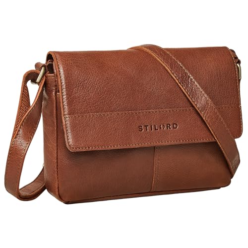 SEMPRE BEN ORGANIZZATA: borsa a tracolla donna cuoio con 5 scomparti per cellulare, portafoglio, cosmetici, notebook | tracolla donna pelle con scomparto antifurto e cerniere di sicurezza