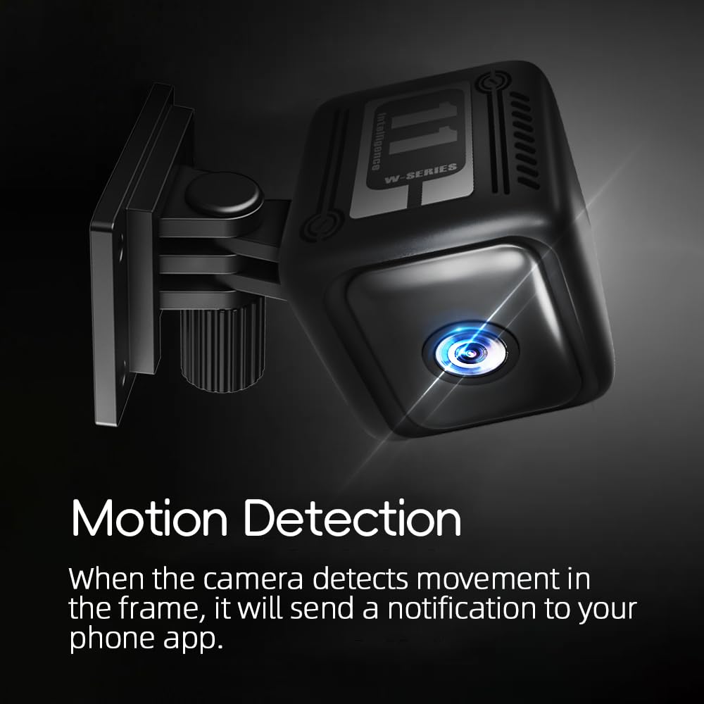 Mini Camara, 4K Cámara Espía Batería Larga Duración 1600mAh (8 Horas de Uso) Cámara Oculta sin Cables con Visión Nocturna Detección de Movimiento para Casa/Oficina/Coche