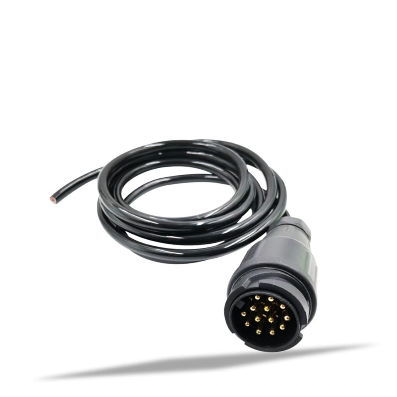 Conector de Enchufe para Coche 13 Pines a 7 Pines Negro | Tpu y Nylon, 3 Metros de Cableado, por Inyección, para Luces de Freno y Posición