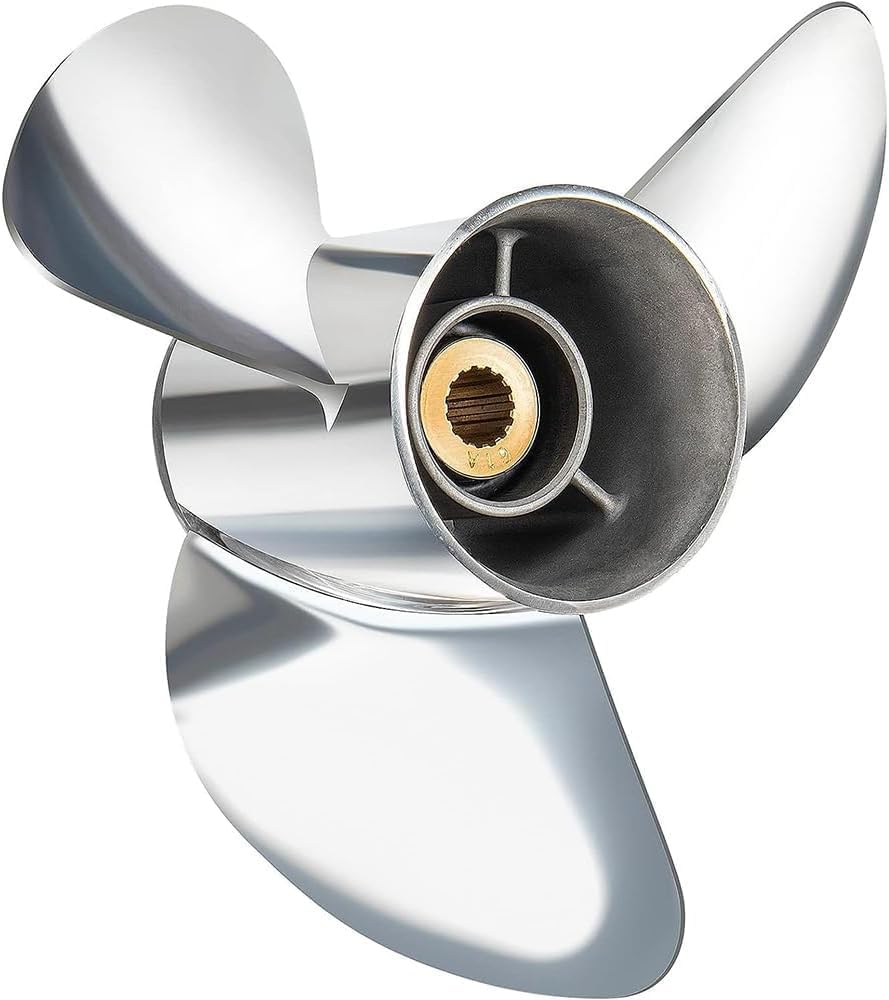 VIF Jason Marine OEM Upgrade Stainless Steel Boat Propeller Compatible with Yamaha 150hp 175hp 200hp 220hp 225hp 250hp F150 F175 F200 F225 Outboard Engines,15 Spline Tooth