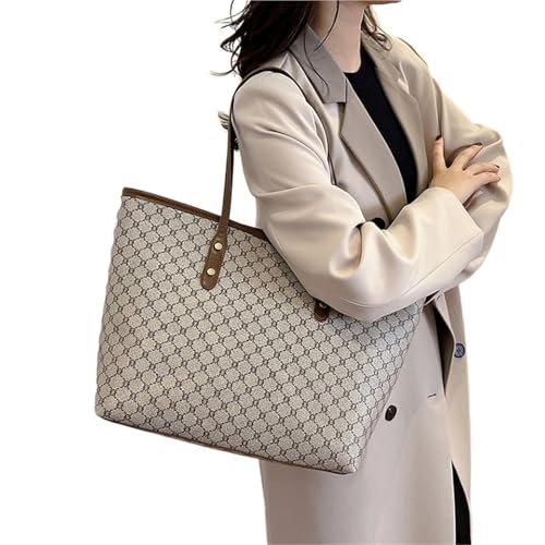 Large Capacity Shoulder Bag Women's PU Leather Handbag for Commuting and Casual Use Versatile Tote Bag4