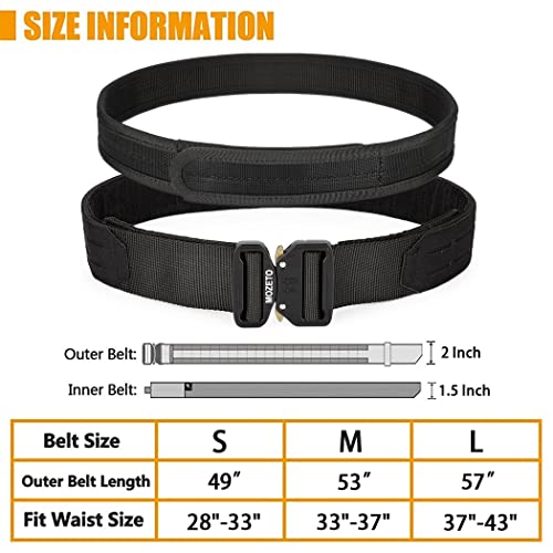 Mozeto Battle Belt Tactical 2" Molle Duty War Combat Quick Release Tactical Belt For Gun Holster #TOP5