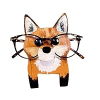 Porte Lunettes Étagère Animaux 3D Husky - Sculpture Bois Présentoir Décoratif
