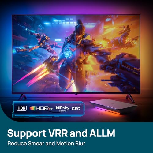 Image of Linkind TV Backlight, HDMI 2.1 Sync Box with AI LumiSync Technology, Supports 8K@60Hz, Cuttable LED Backlights Sync to Screen for 27-90 inch TVs