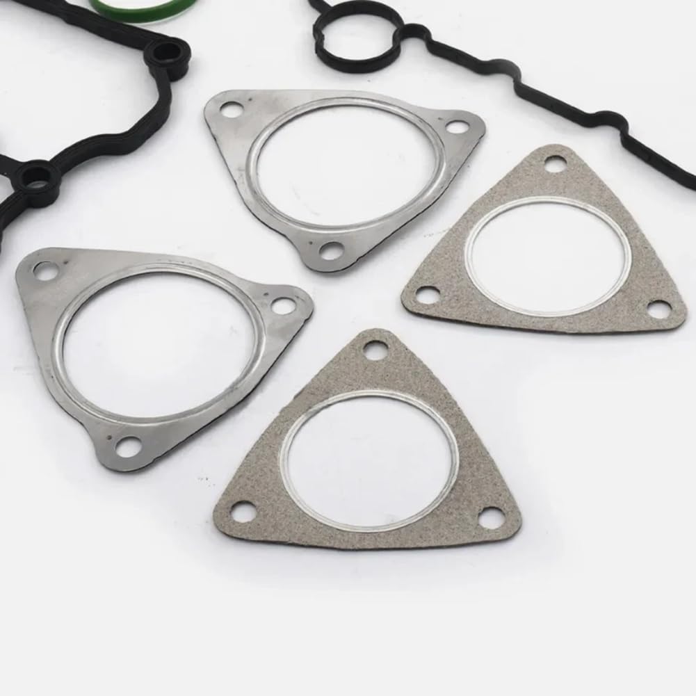 FSFYUK 1 Set Kit guarnizioni testata cilindro in metallo e gomma 06E103148AG per 3.0 TFSI Gas V6 Sovralimentato