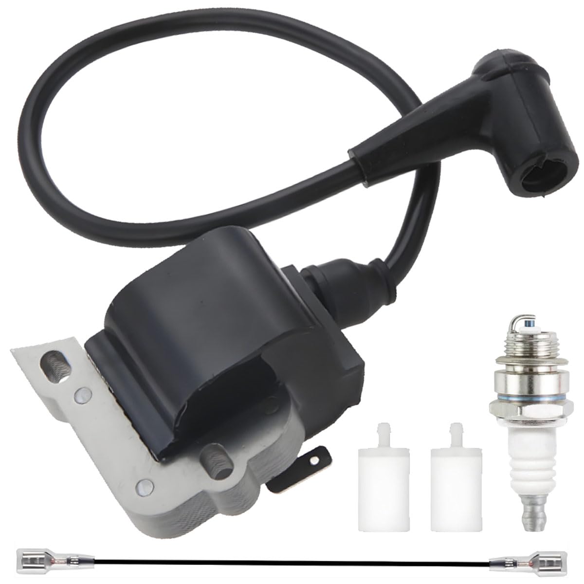 Qiuwanzia 503901401 544018401 503620203 Ignition Coil for Husqvarna 50 51 55 254 257 261 262 266 268 272 272XP 55 for Poulan PP415 PP425 PP505 for Jonsered 2054 450 455 525 630 670 2055 2095 Chainsaw