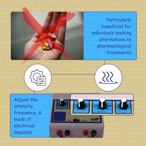 Image of Physiowell Mini Tens+Ms Transcutaneous Electrical Nerve Stimulation With Muscle Stimulator-VARIATION (Self Adhesive pad)