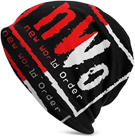 KALISA NWO-New-World-Order Unisex 3D Print Knitting Hat Beanie Caps Warm Skull Cap Winter Knit Hat Black