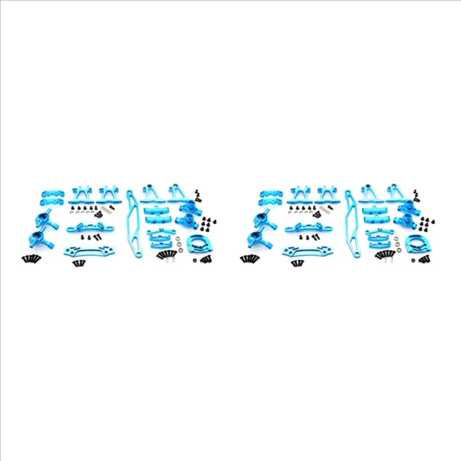 Composants Auto RC Compatible avec Tamiya pour TT02 pour TT-02 1/10 RC, Pièces De Mise À Niveau De Voiture, 2 Jeux De Bras De Suspension en Métal, Kit De Modification De Direction