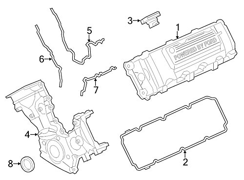 Ford AL3Z-6020-A, Engine Timing Cover Gasket