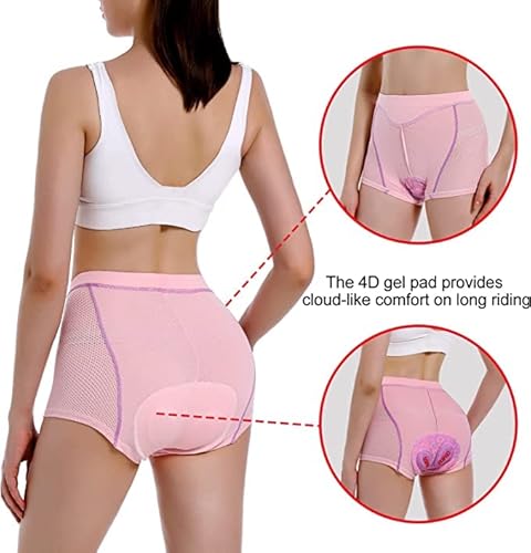 FEIXIANG Roupa íntima de ciclismo para mulheres, shorts de bicicleta acolchoados 4D shorts de ciclis