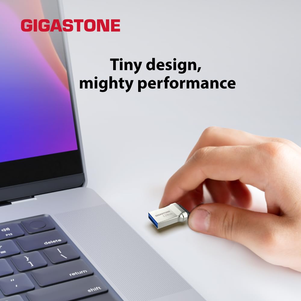 GIGASTONE 128GB Nano Chiavetta USB Flash (Confezione da 5) Z90 USB 3.2 Gen 1, 120MB/s Alta Velocità, Mini, Design Metallo, Archiviazione e backup per PC, Mac, TV, Auto, USB 2.0/3.0/3.1 Compatibile