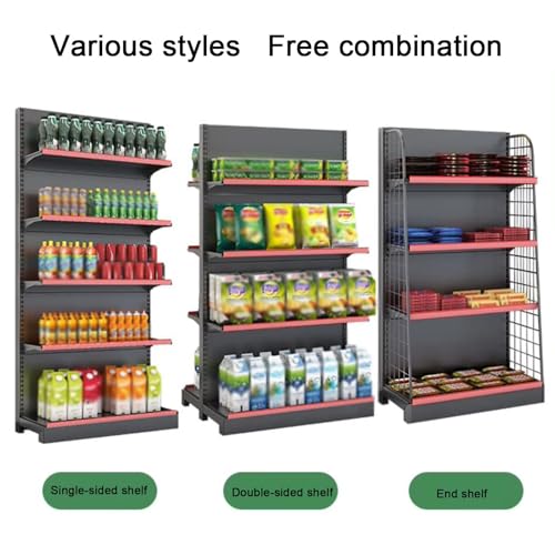 Estantería de pared con estantes combinados que ahorran espacio en comercios 6