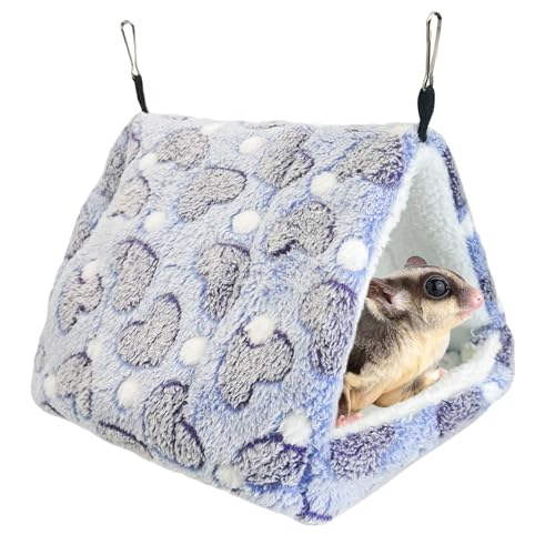 PINVNBY Rat Hammock Bed Soft Guinea Pig Hideout Bed Hanging & Washable Hamster Toy Ferret Cage Accessories for Squirrel Sugar Glider Chinchilla Rat (Purple)