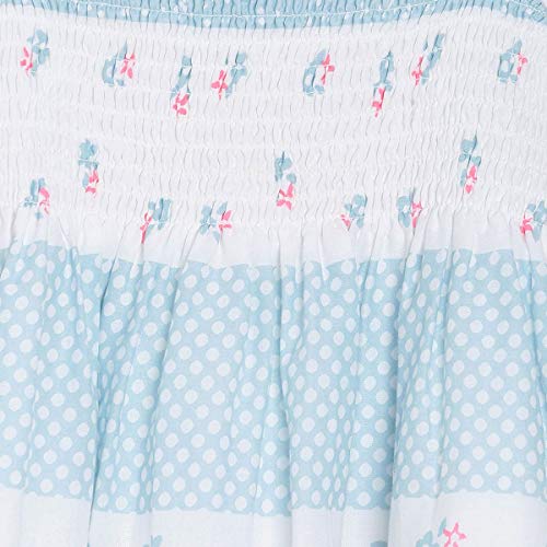 Image of miniklub Infant Blue & White Printed A-Line Dress
