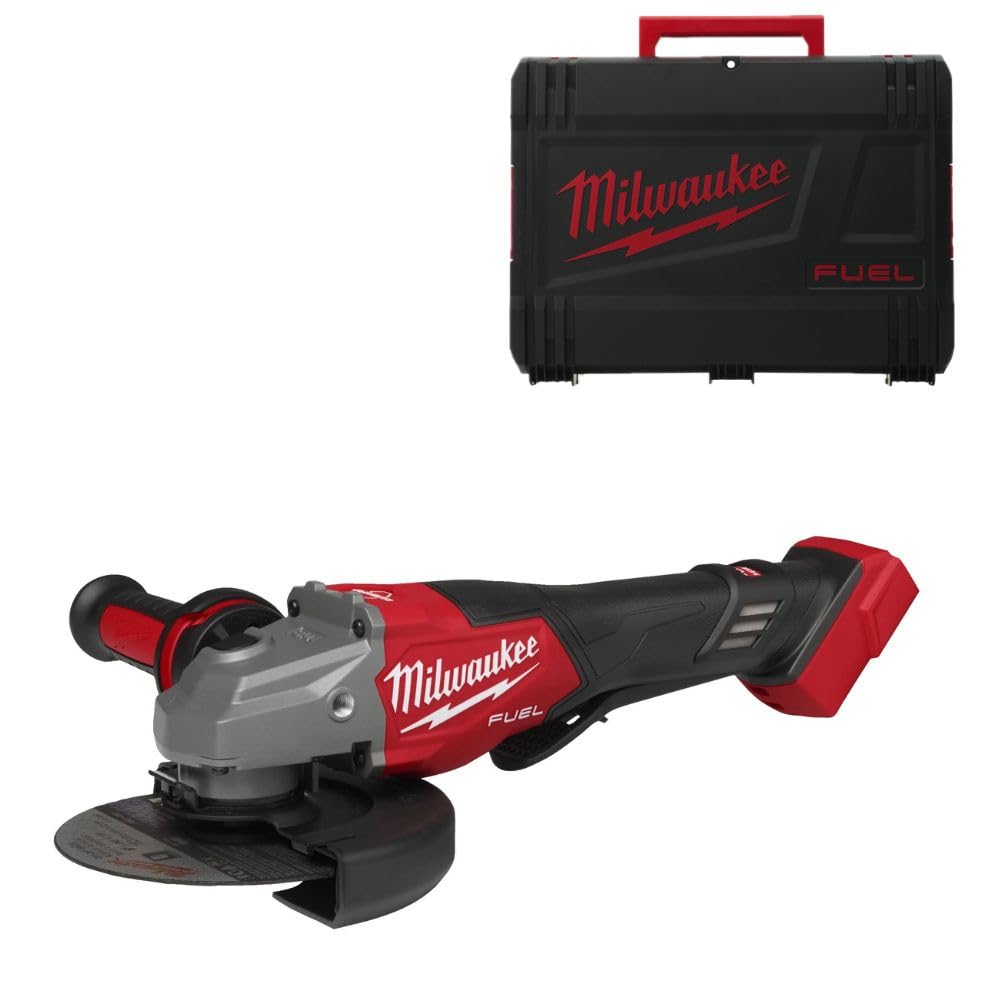 Milwaukee M18fhsag125xpdb2-0X Fuelbraking Grinder With Paddle Switch (Gen 2) Body Only In Black/Red