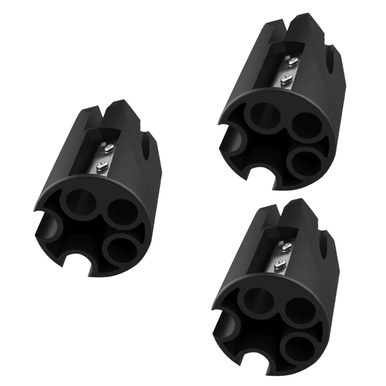 3pezzi Temperamatite Per Matite Cosmetiche Strumento Di Affilatura Per Pencils Makeup Accessorio Per Trucco Donne Design Ergonomico e Materiale Resistente Utile Per Casa e Ufficio