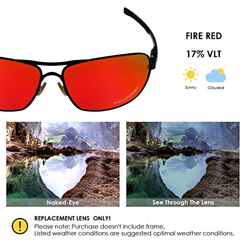 Image of BLAZERBUCK Polarized Replacement Lens & Nose Piece for Oakley Plaintiff Squared OO4063 Sunglass
