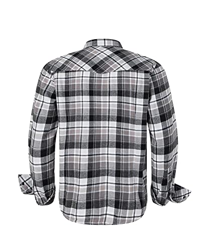 Men's Western Flannel Casual Shirt Two Pocket Long Sleeve Snap Shirt2
