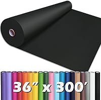 Vista 70 de PerkHomy - Rollo de papel de regalo negro para regalo, tablón de anuncios, manualidades, ramo de flores, embalaje de envíos en movimiento, mesa