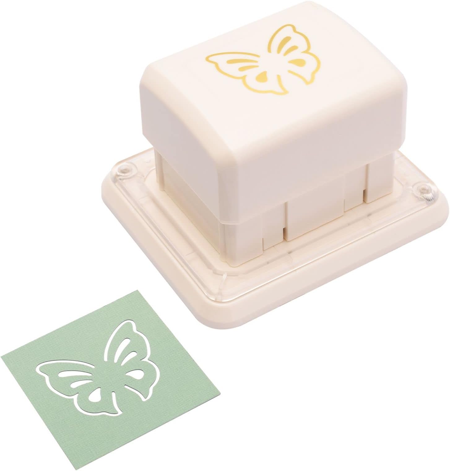 Vaessen Creative Magnetic Paper Punch - 3D Pop-Up Butterfly - 3,8 x 4,6 cm - Circle Cutter for Crafting and Card Making