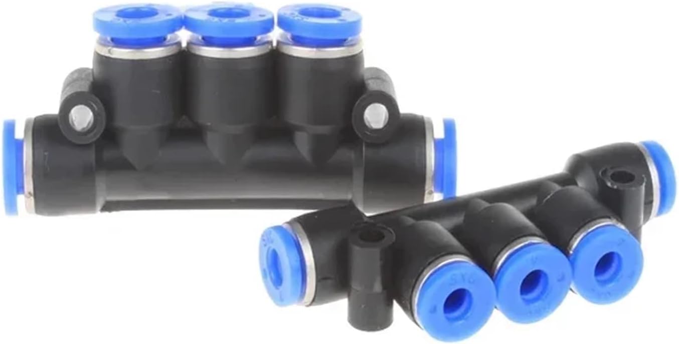 50PCS PK 4 6 8 10 12mm Pneumatic 5-Way Connector - Quick Fitting for Air/Water Tube - Pneumatic Connector Push In Fit (Color : PK-12, Size : 50Pcs)