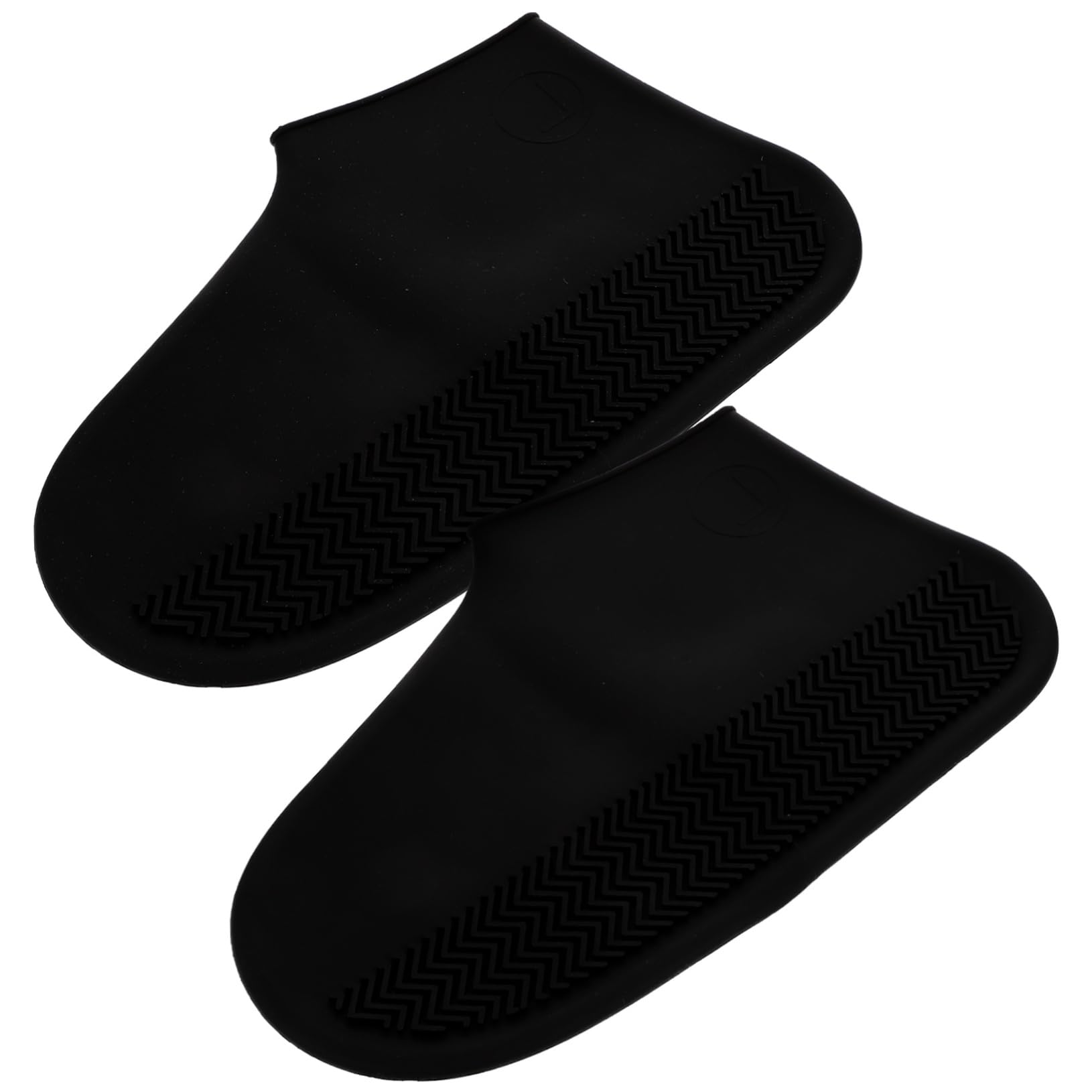 BRIGHTFUFU 1Pair Slip Silicone Rain Shoes Cover Shoe Protector for Unisex Durable Wear Resistant Overshoes Black for Outdoor Walking Entertainment