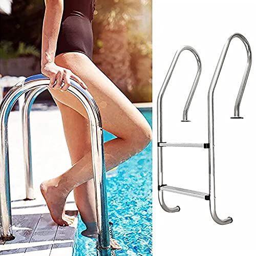 Escalera para piscina 2 peldaños acero inoxidable 304 miniatura 6
