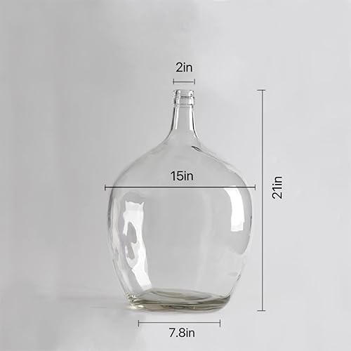 Miniatura 4 de KAYYUKI WH 21" Extra Large Floor Glass Vase for Tall Pampas Grass - Table Home Decor, Heavy Duty Clear Glass Vase for Tall Branches Plant, Perfect