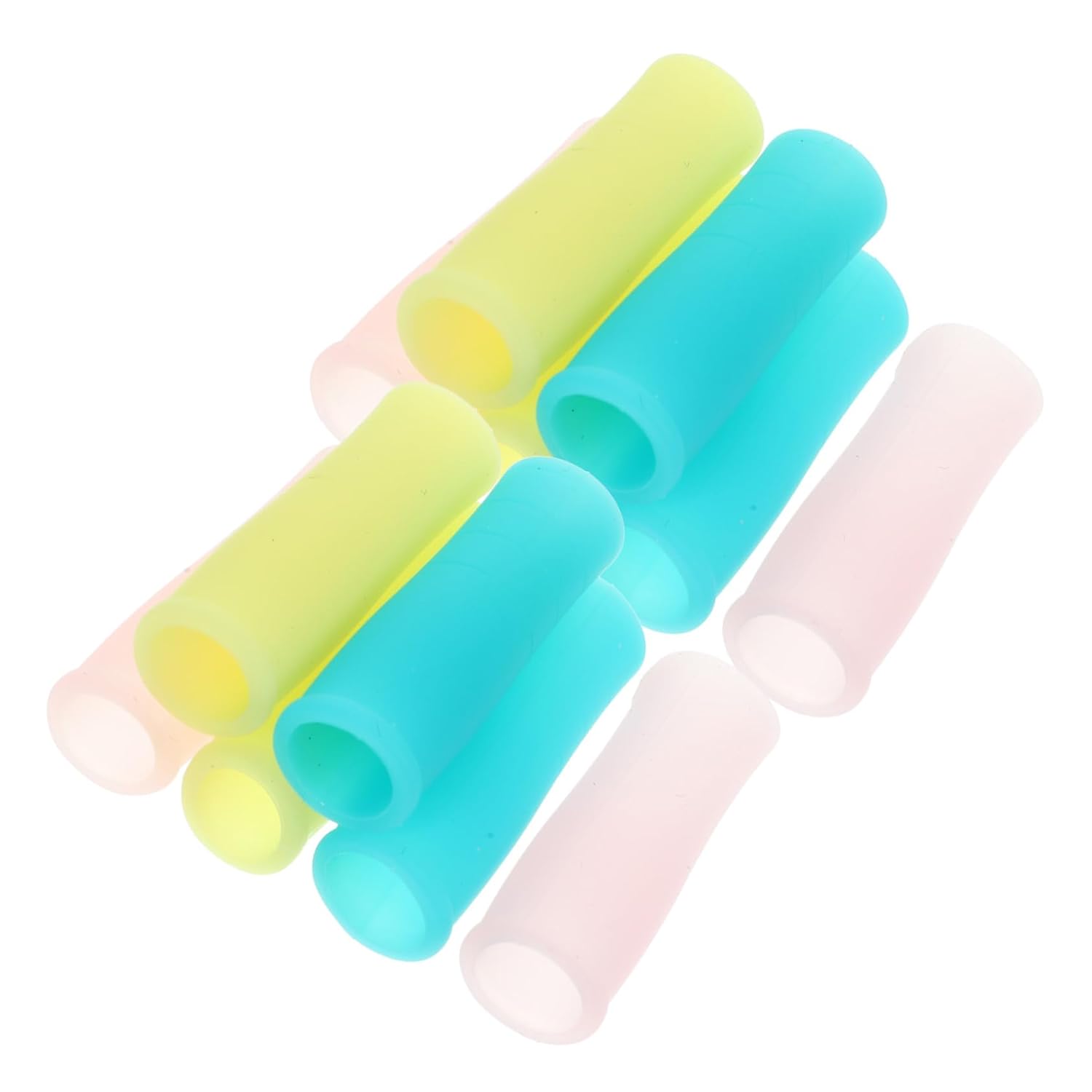 VICASKY 12Pcs Silicone Manicure Scissors Handle Covers Protectors for Cuticle Trimmers Tweezers Non Slip Sleeves for Home Use